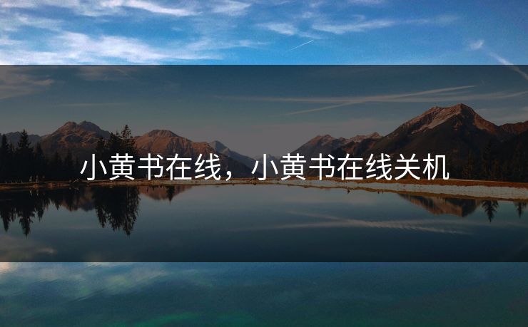 小黄书在线，小黄书在线关机